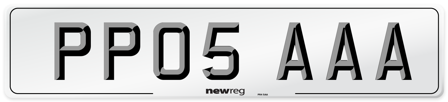 PP05 AAA Number Plate from New Reg